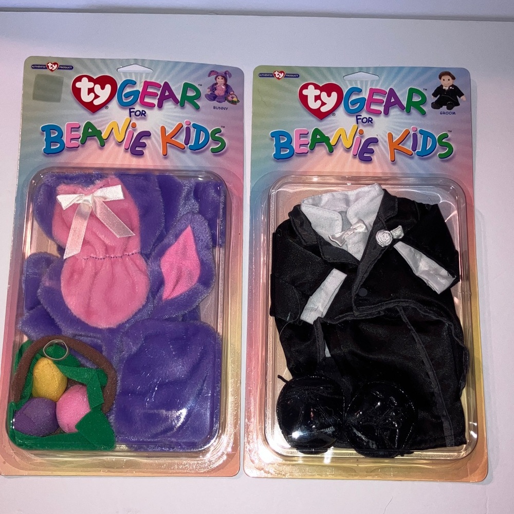 Ty Gear‎ Beanie Kids Dress-Up Set - Purple Bunny and Black Tux Groom